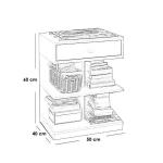 طاولة سرير جانبية ام دي اف- ابيض
