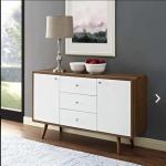 بوفيه خشب ام دي اف -أبيض