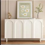 بوفيه خشب ام دي -أبيض