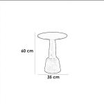 طاولة جانبية خشب طبيعي وخشب قشرة الجوز -بني