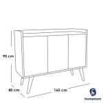 بوفيه خشب ام دي اف -أبيض